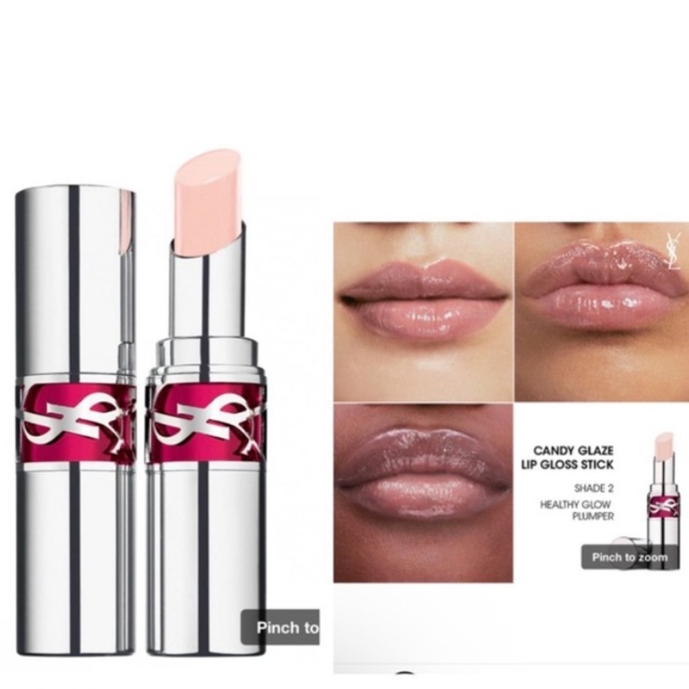Lot of 3 YSL Yves Saint Laurent Candy Glaze Lip Gloss Stick Travel Size NWT